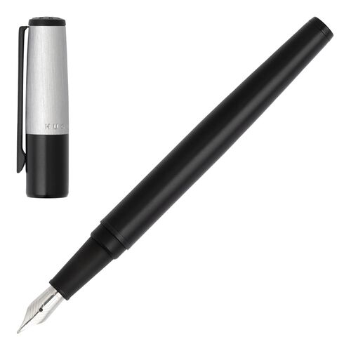 Hugo Boss Gear Minimal Black & Chrome Fountain Pen